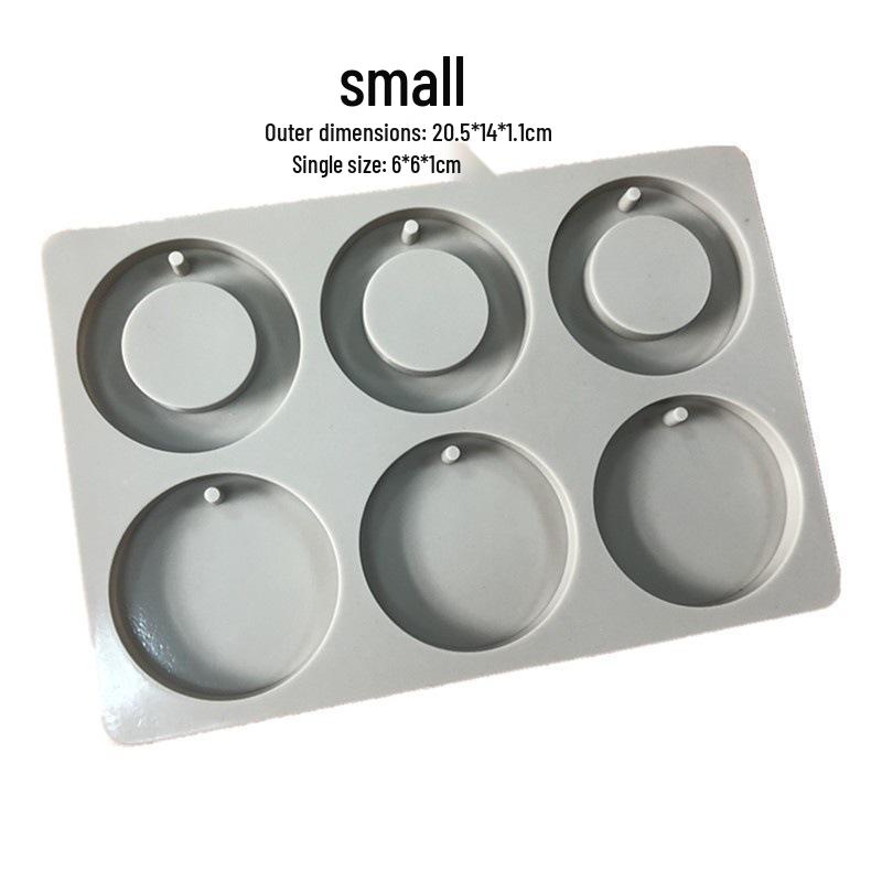 6-Cavity Round Silicone Mold for DIY Candle, Soap, Stone, and Plaster Crafts
