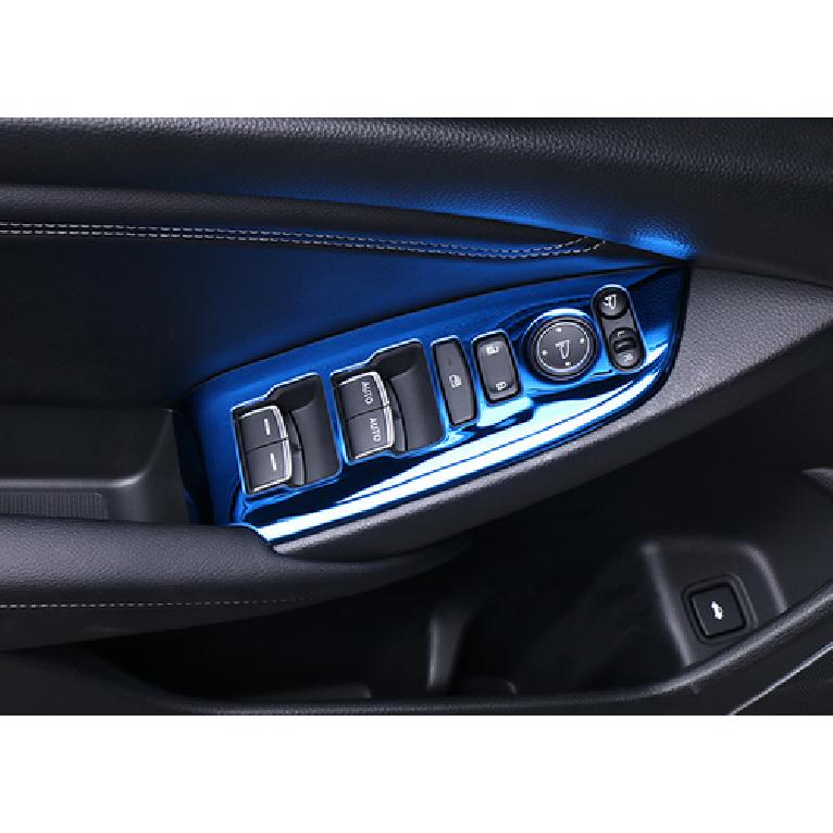 Fit For Honda Accord 2018- Blue Titanium Door Window Switch Lift Cover Trim