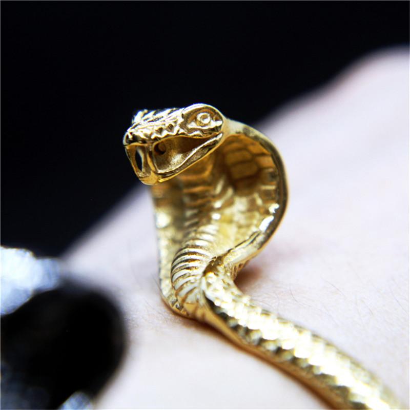 316L Stainless Steel Snake Cobra Bangle Punk Style Serpent Unisex Bracelet