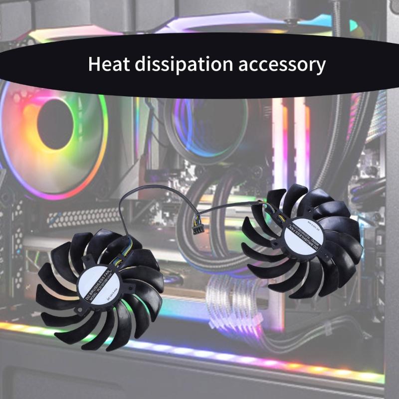 Graphics Card Cooling Fan for RTX2080 2080Ti 2070 Video Card Optimaled Cooling Effect 4Pin Connection Quiet Running Fan