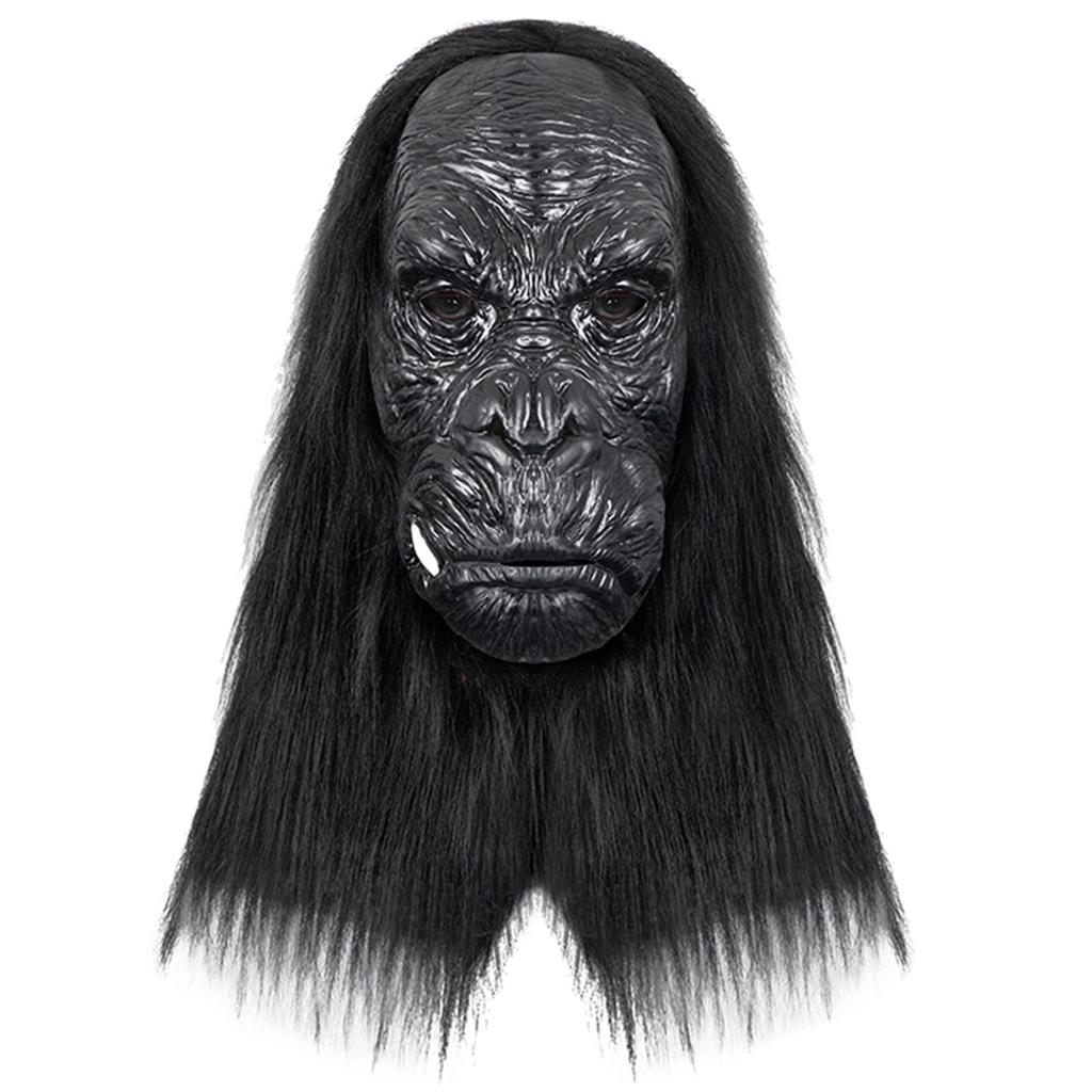 Halloween Orangutan Head Mask Costume for Women Man Cosplay Party Halloween Orangutan Mask Scary Orangutan Headgear