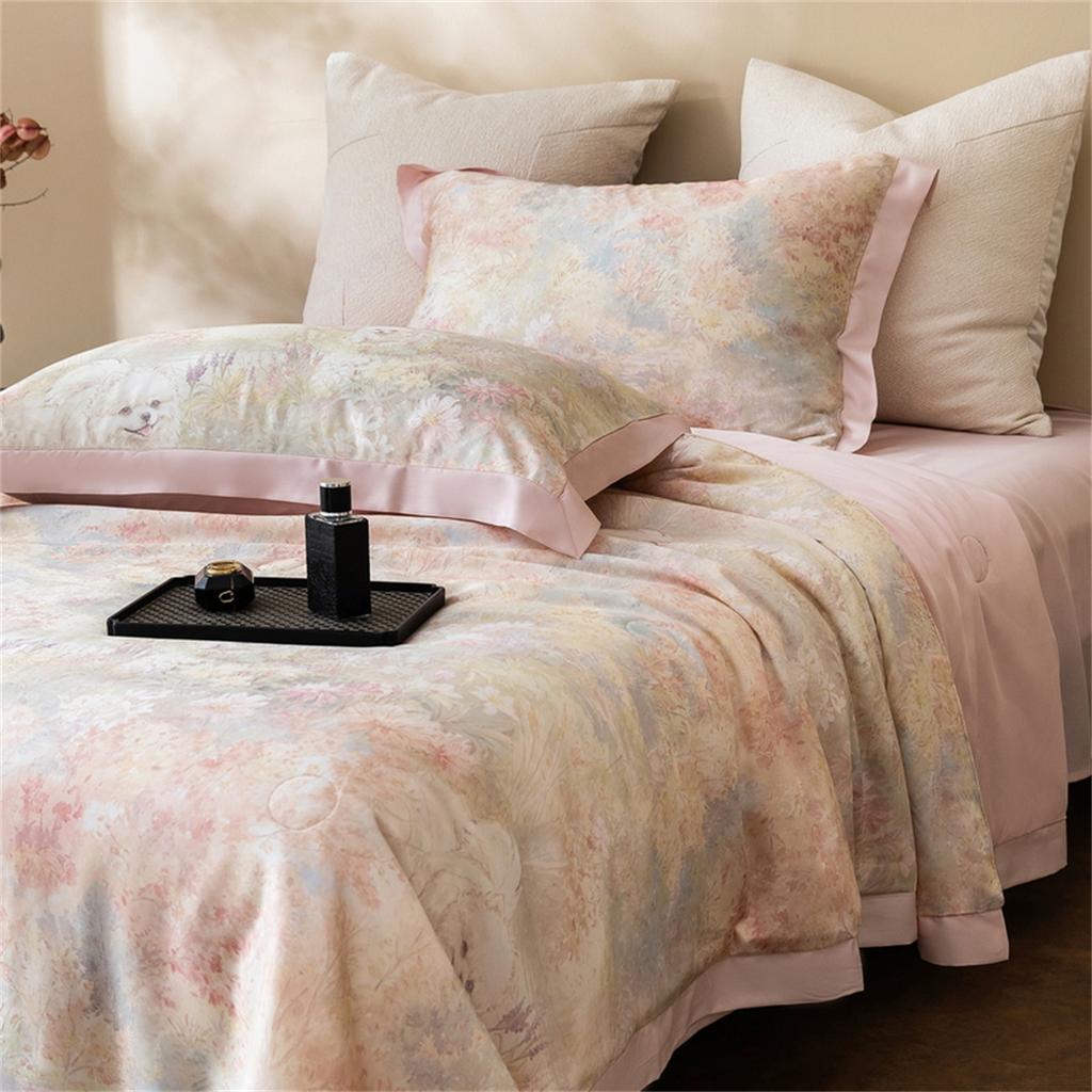 Lyocell Tencel Printed Machine Washable Summer Cool Quilt [Multiple Options]