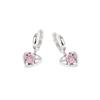 2022 Trendy Pink Crystal Heart Ear Cuffs: Elegant Zircon Design for Women