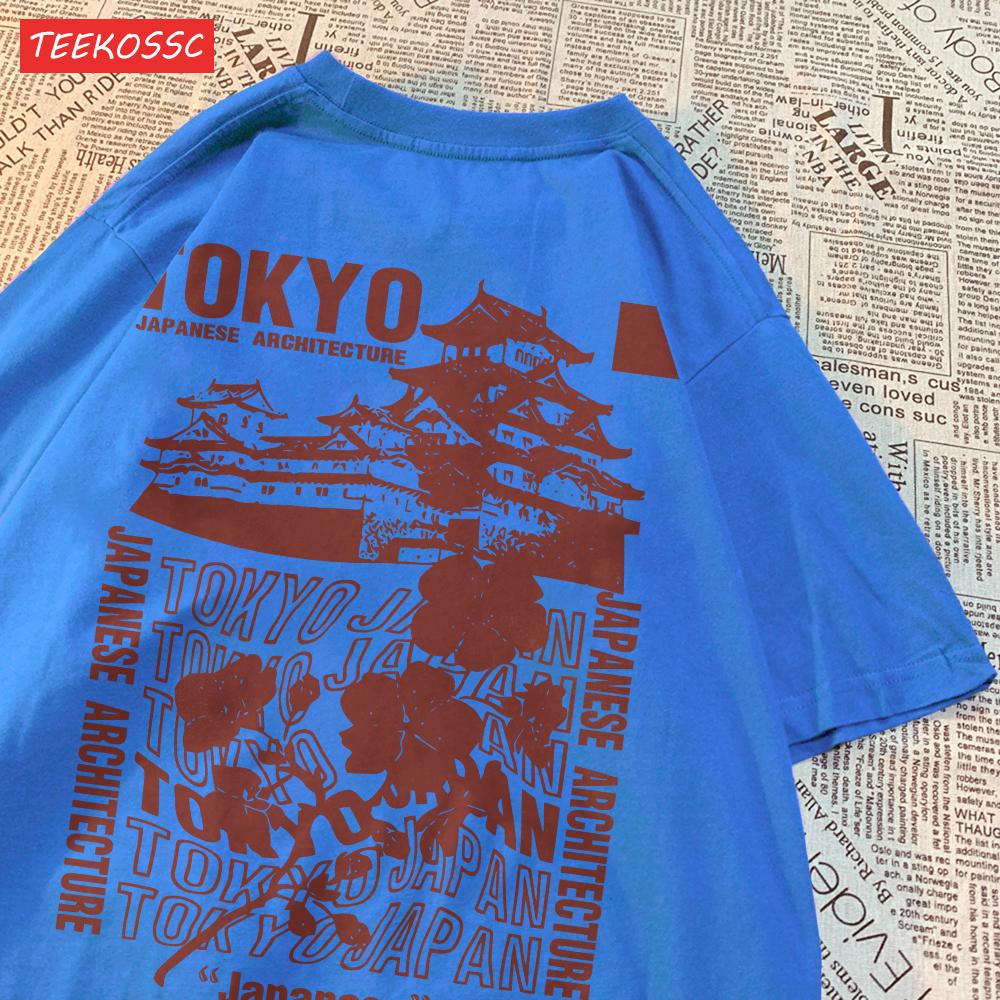 Trendové Bavlněné Dámské Trička Japonské Tokio Tisk Sakura Streetwear Měkké Prodyšné Oversize Letní Street Dámské Oblečení