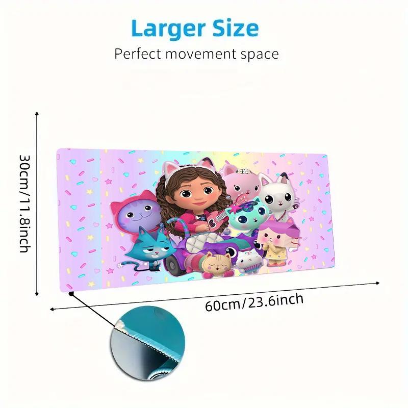 Gabby Dollhouse Color Mouse Pad Large Gaming Table Cushion Non-slip Laptop Tablet Big Mousepad XXL Mat Mini PC Playmat With Lock edge