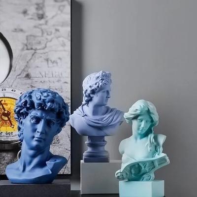 Sculpture en résine personnage créatif nordique David Apollon Vénus Statue bureau salon armoire à vin décoration de maison Ornement artistique