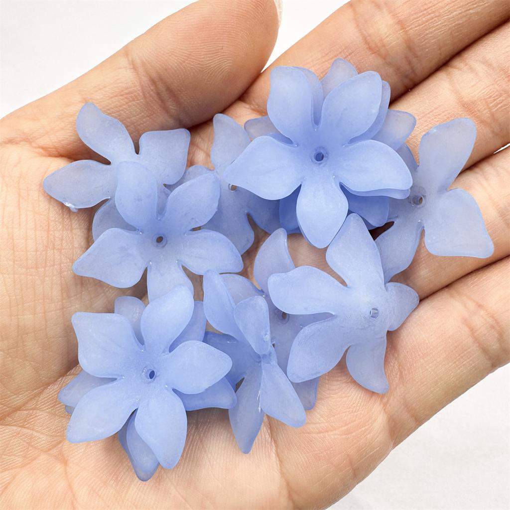 60 ks akrylové matné bauhinia květinový držák Výroba šperků na náušnice módní náhrdelníky korálky DIY vlasové doplňky