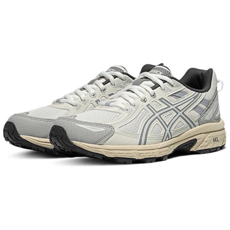 Asics Gel-Venture 6 Comfortable Soft Low-Top Trail Running Shoes Women Sneaker White Gray 1012B359-301
