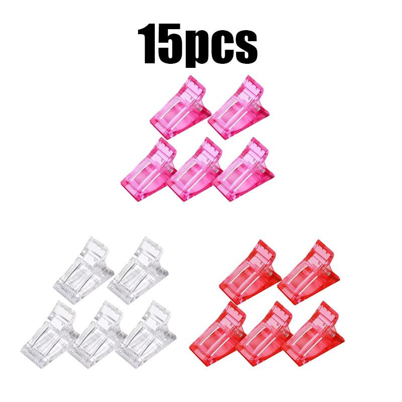 5/10/15pcs Nail Clips Acrylic Extension Forms Nail Quick Fingernail Extension Assistant Tools Nail Clips Nail Art Fixing Clip