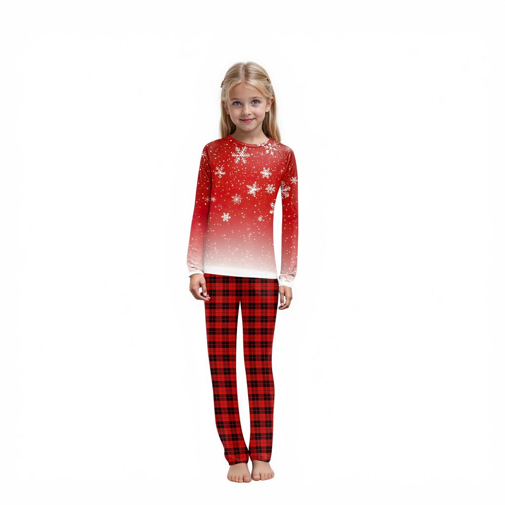 Christmas Prints Family Matching Long Sleeve Tops+Pants Set Family Matching Sets
