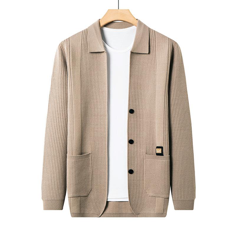 Men’s Slim Fit Solid Knit Cardigan Sweater