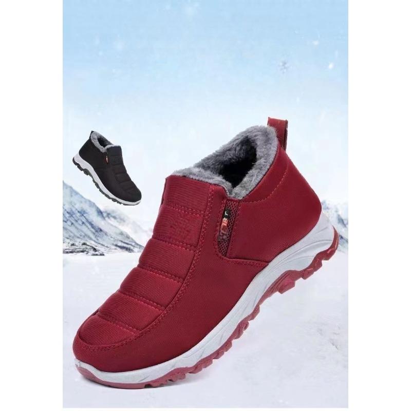 Unisex Winter Boots Fleece Lined Warm Snow Boots, Soft Sole Comfortable Casual Shoes for Seniors