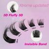 veyesbeauty Xtreme Cluster Lashes Extensii de gene individuale pufoase 3D Stratificat Volum 210 Clusters 10-18mm