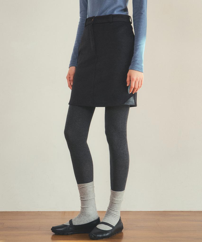 Aueonoseuteljia Classic Stripe Midi Skirt_Charcoal
