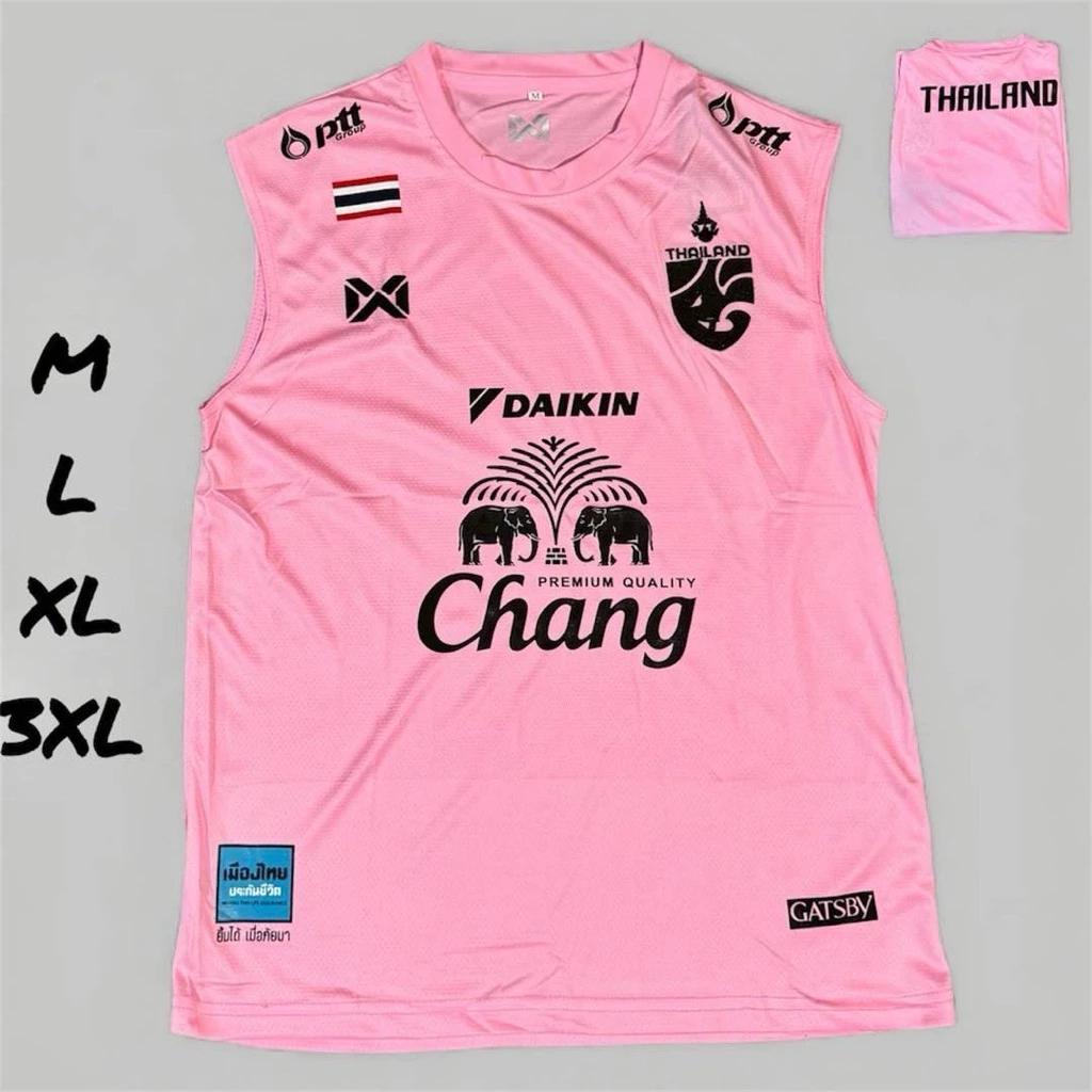 THAILAND National Football Soccer Print JERSEY Tank Top Vest Sleeveless Quick Dry Shirt Round Neck Polyester Uniform Elephant Logo Sport Outdoor