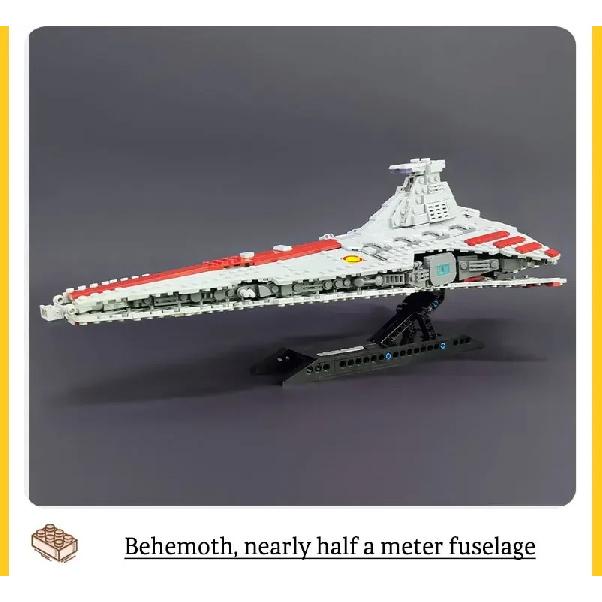 High-tech Moc Venator Attack Cruiser Fighter Destroyer Brick Technical Model Building Star Blocks Space Ship Toys