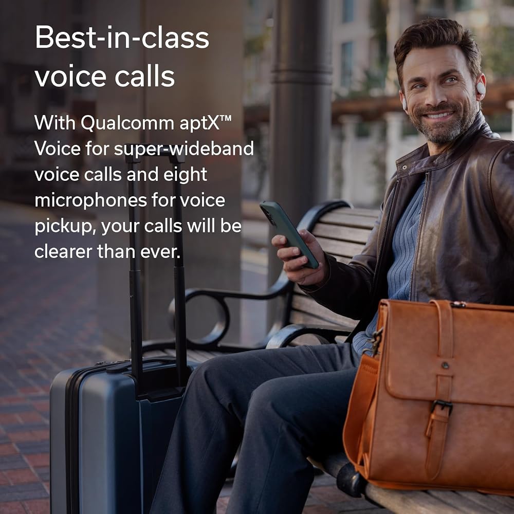 Denon PerL Pro AH-C15PL Wireless Earphones with Bluetooth, Personalization Features, Adaptive Active Noise Cancellation, Multipoint Connectivity, Loss