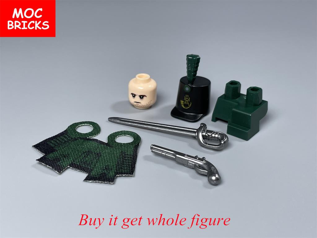 MOC Bricks Military Figures Napoleonic Wars Series Building Blocks Medieval French Dragoon British Soldiers Weapons Bricks Toys