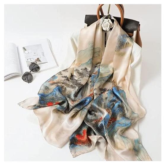 Used Shanghai Story 100% Mulberry Silk Scarf