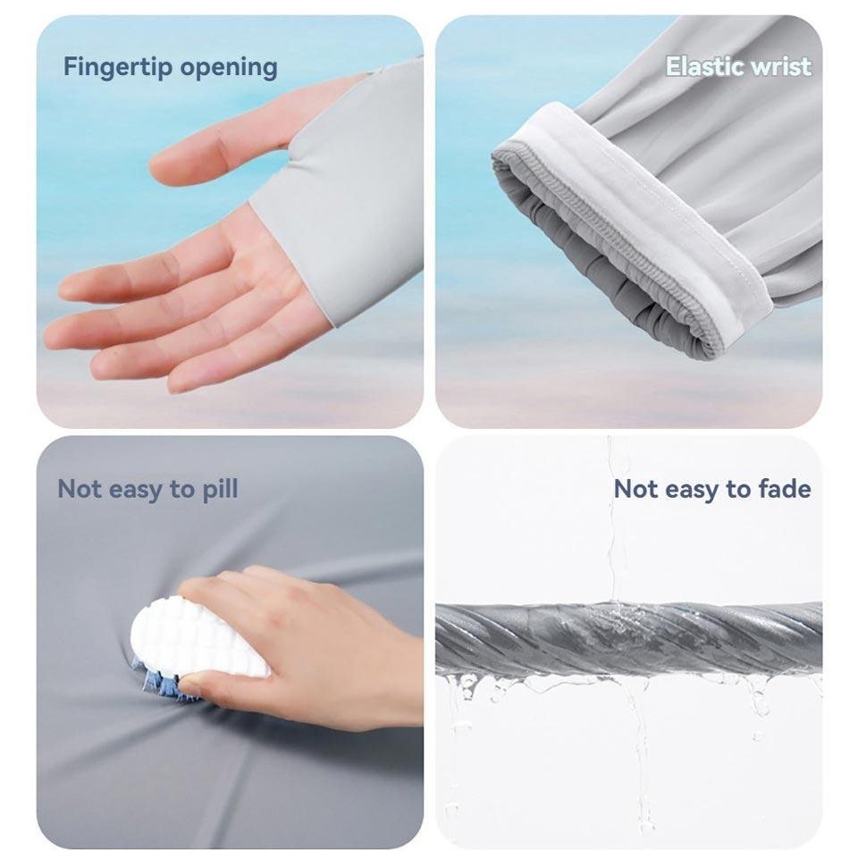 1Pair Summer Sunscreen Sleeve Half Finger Ice Breathable Anti-slip UV Sunscreen Gloves Outdoor Cycling And Driving Unisex