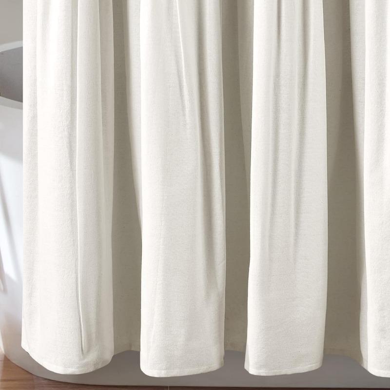 Shower Curtain, Linen Button Design, Chic Bathroom Decor ( 72" X 84")