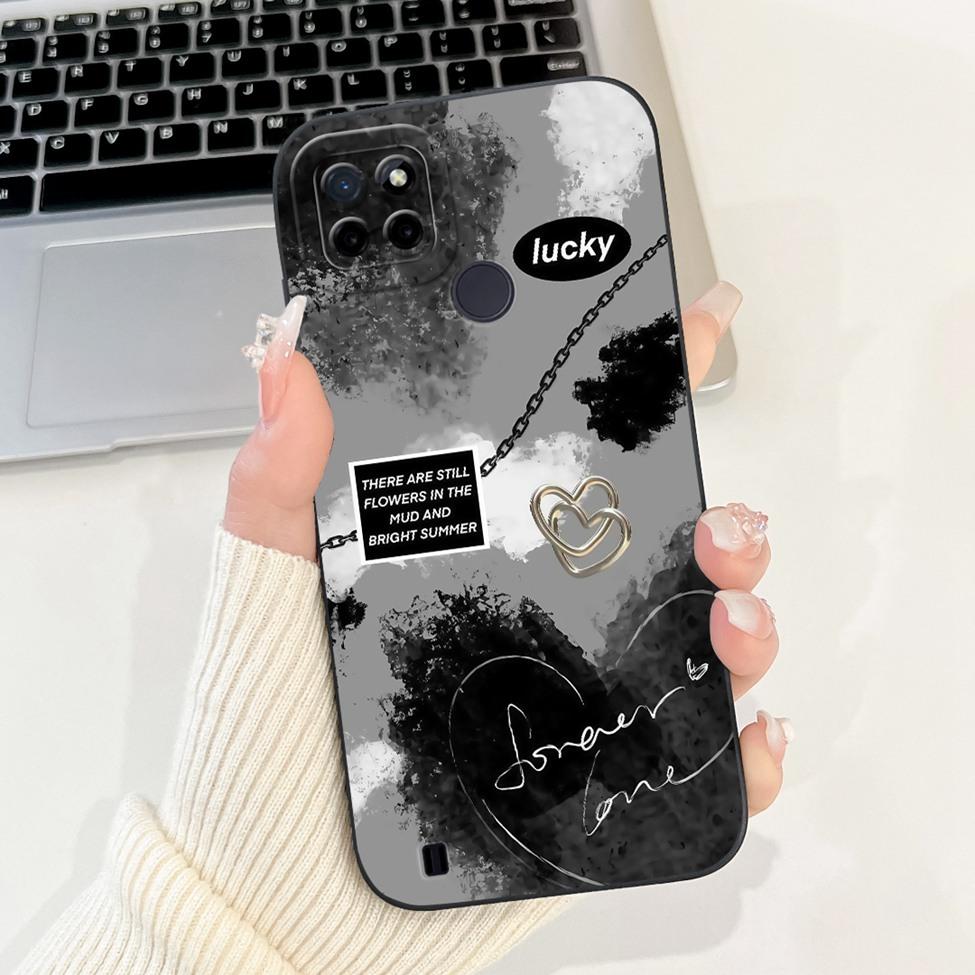 For Realme C21Y RMX3261 RMX3263 C25Y RMX3269 Cover For Realme C21Y Case Cute Cat Funny Cool Fashion Silicone Shockproof Bumper