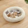 Warm Round Donut Cat Bed Ultra Soft Plush Pet Nest Cozy Deep Sleep Bed for Small Medium Cats Dogs Pet Supplies