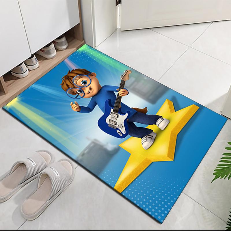 Tapete com Estampa de Alvin e os Esquilos para Cadeira de Escritório Sala de Estar Quarto Cozinha Decoração de Ambientes Presentes