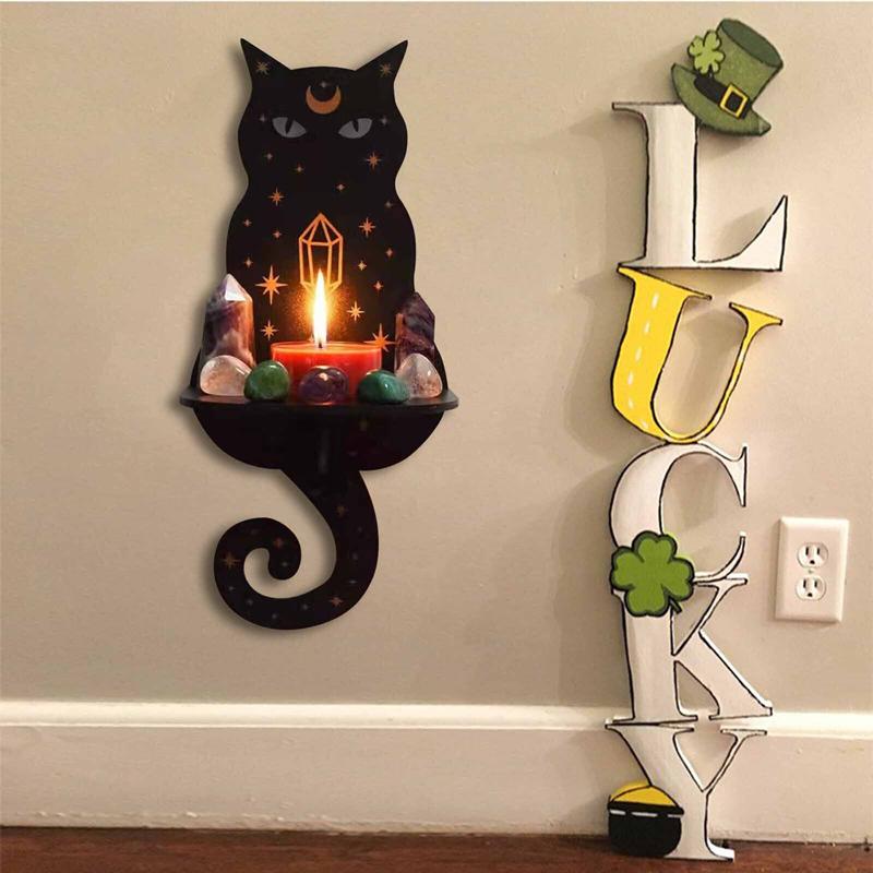 New Crystal Decorative Shelf Wooden Carving Pattern Handicraft Crystal Rack Home Candle Holder Decor Crystal Display Stand Craft