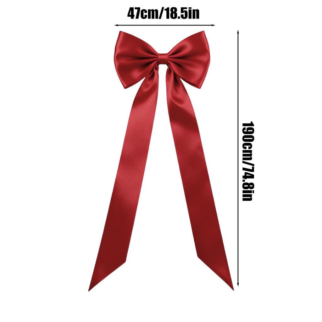 Christmas Tree Bow Satin 75 Inch Home Decor Oversized Bow Topper Christmas Tree Ornaments for Wedding Birthday Wall Front Door