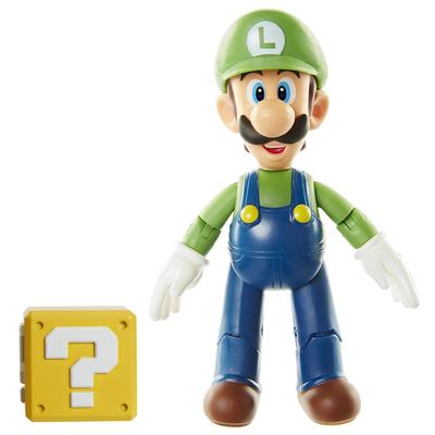 Sanei Boeki Super Mario Figure Collection Plus Luigi with Hatena Block FCP-002