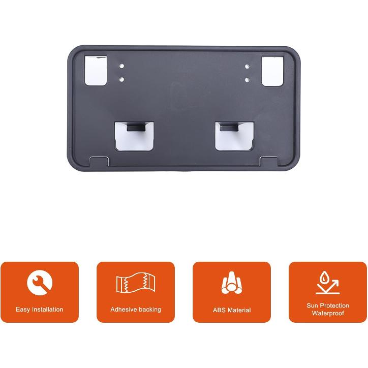 Front Bumper License Plate Frame Bracket ABS Tag Holder Compatible with Ford Ranger 2008-2011 Replacement for FO1068135 / 8L5Z17A385A