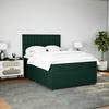Maison Exclusive - Sommier à lattes de lit et matelas Vert foncé 140x190cm Velours