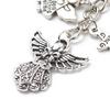 Guardian Angel Keychain Silver Metal Pendant for Car Keys Blessing Charm Jewelry