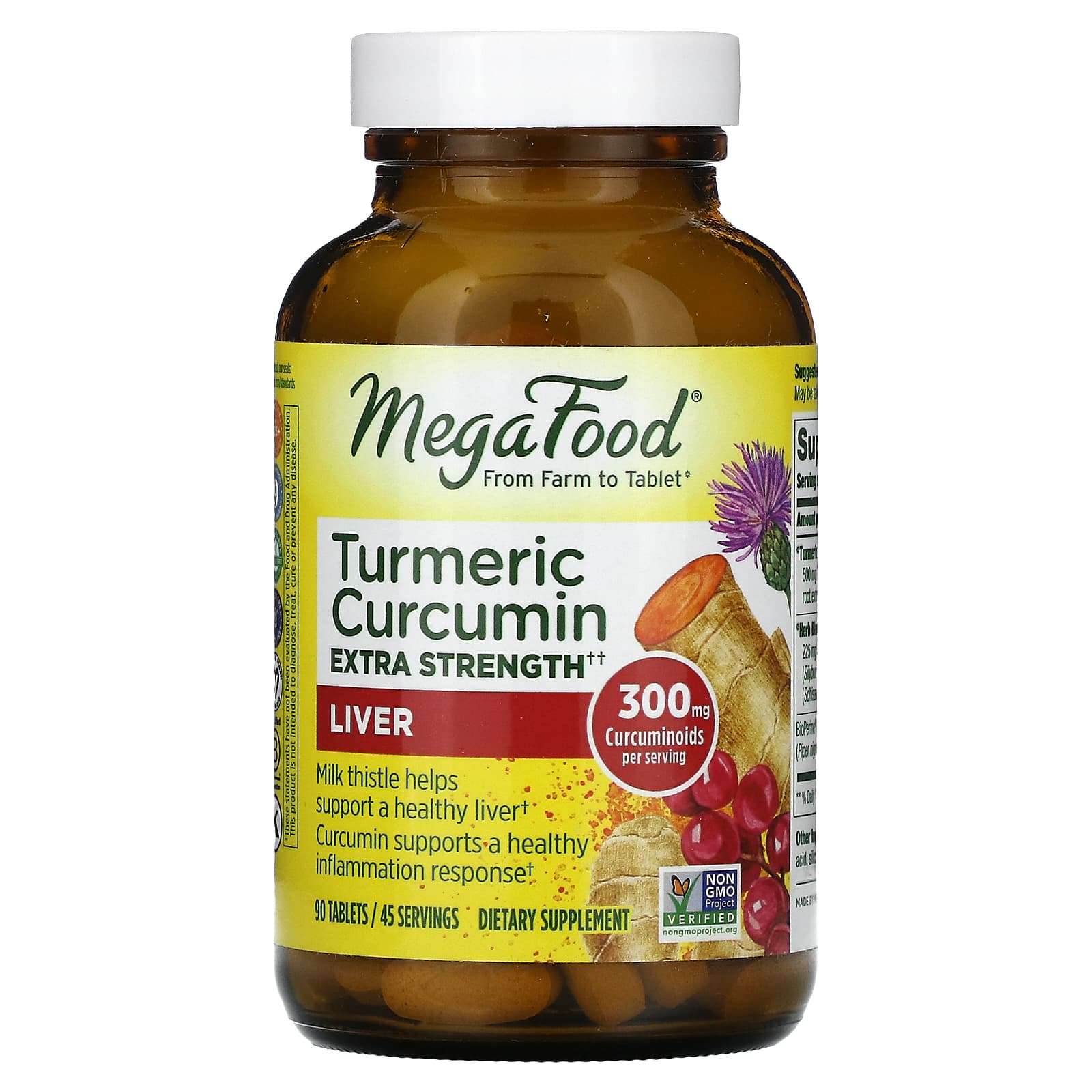 

Turmeric Curcumin, Extra Strength, Liver, 90 Tablets