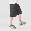 Boy's Plaid Loose-Fit Cotton Cargo Shorts