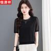 Hengyuanxiang Women's Lace Mesh Knit Cool-Feel Short Sleeve T-Shirt