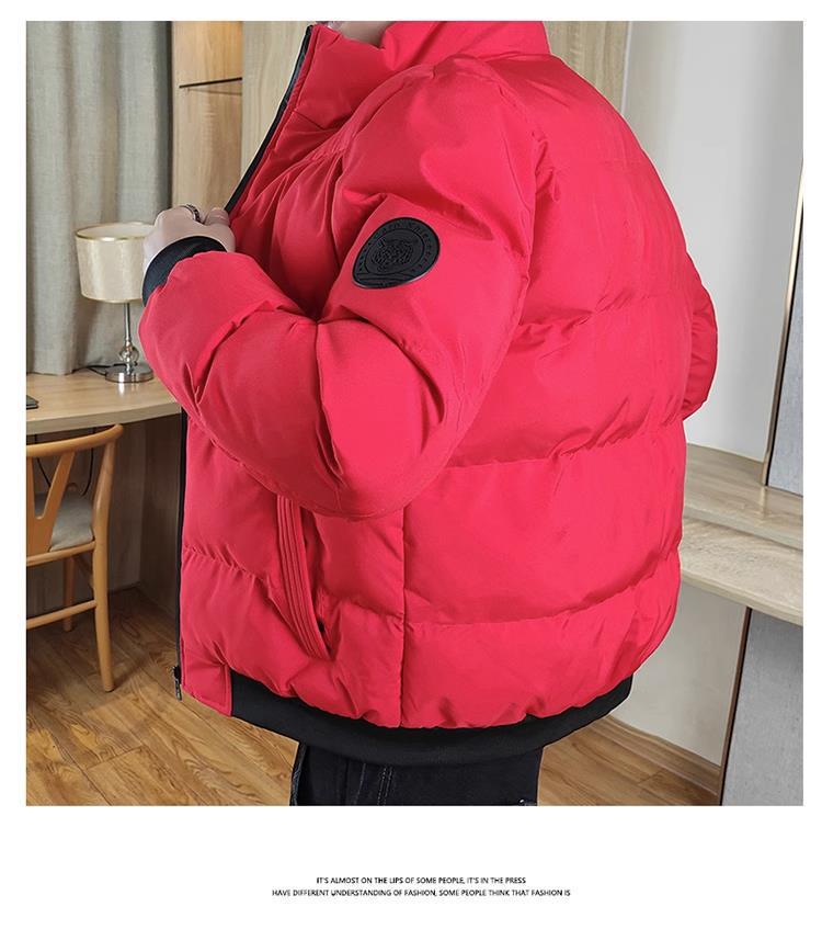 Brand Clearance Men's Thick Warm Cotton Jacket - Stand Collar Trendy Autumn/Winter Padded Outerwear