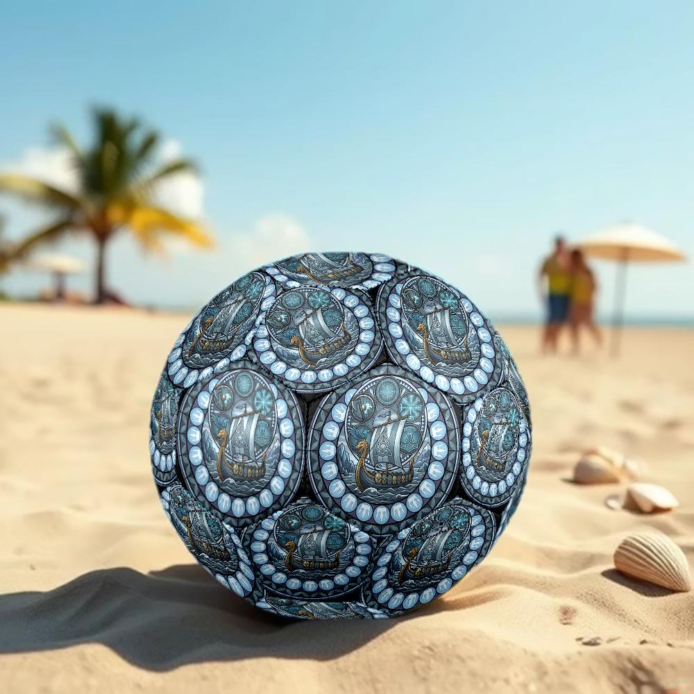 Ship Symbols Round Football Size 5 Adult Ball Suitable for Training Matches and Outdoor Team.