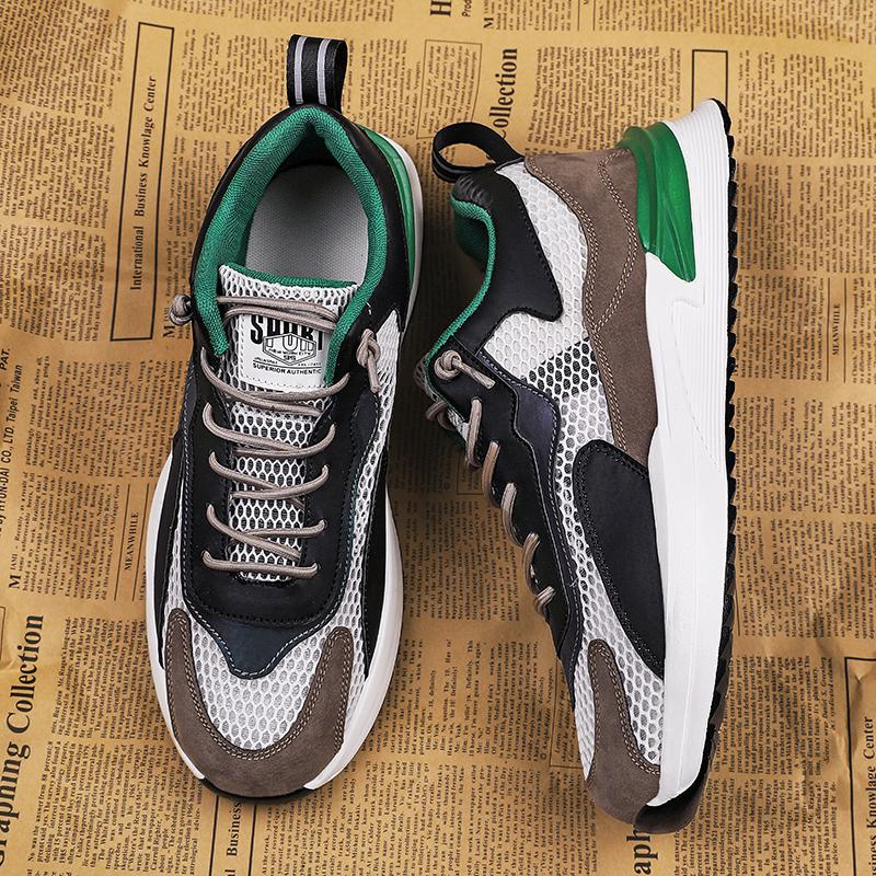 Men’s Sports Basketball Shoes Street Style Running Sneakers Students Over Sized Breathable Mesh Shoes Low Top