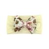 baby new children's hair accessories cute baby floral seamless wide headscarf nylon bow baby headband