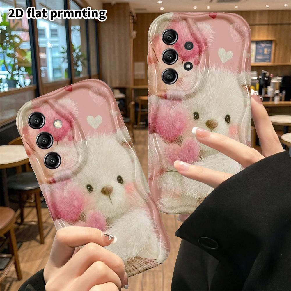 Phone Case: 2D Flat Samsung Galaxy A34 A35 S20 S22 S21 FE Plus Ultra Protective Case, Pink Heart Rush, Christmas and Halloween Gift