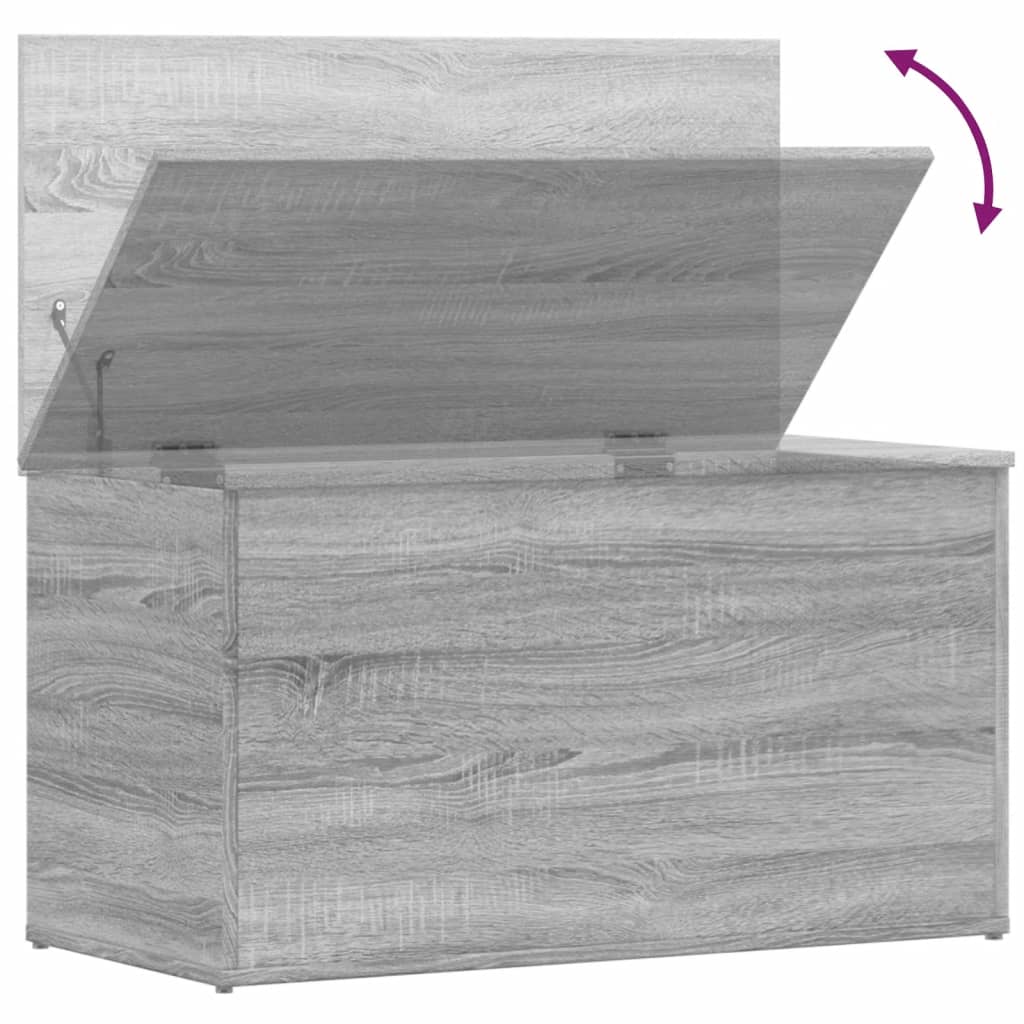 Storage Chest Grey Sonoma 84 X 42 X 46 Cm Engineered Wood