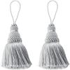 2Pc Home Decor Hanging Rope Silk Tassel Fringe Tassel Trim Garment Decoration Key Tassels for DIY Embellishments Curtain Accessories