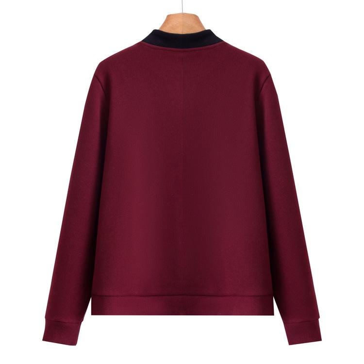 Mom's Spring and Autumn Style Fashionable Chinese Style Base Shirt Long-sleeved Clothes New Simple Knitted Sweater for Middle-aged and Elderly People