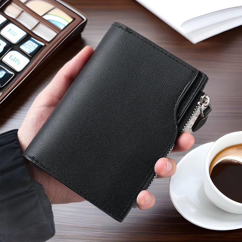 Men's Short Wallet Multifunctional Zipper Bag