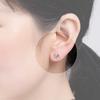 S925 Sterling Silver Heart-Shaped Stud Earrings - Autumn/Winter Collection, Simple Niche Design for Women
