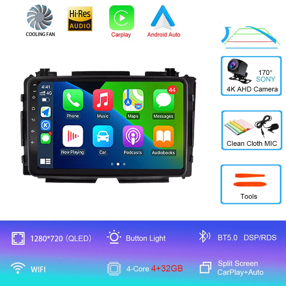 For Honda HR-V HRV XRV Vezel 2013-2019 Car Radio Android 14 2Din GPS Bluetooth Multimedia Player Autoradio 360Camera Carplay