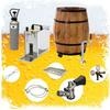 Mobile Beer Bar - ICH-ZAPFE.DE - Barrel - 225L Oak Cask - PYGMY 25 30L/h Dispenser - Single-line Chrome Tower