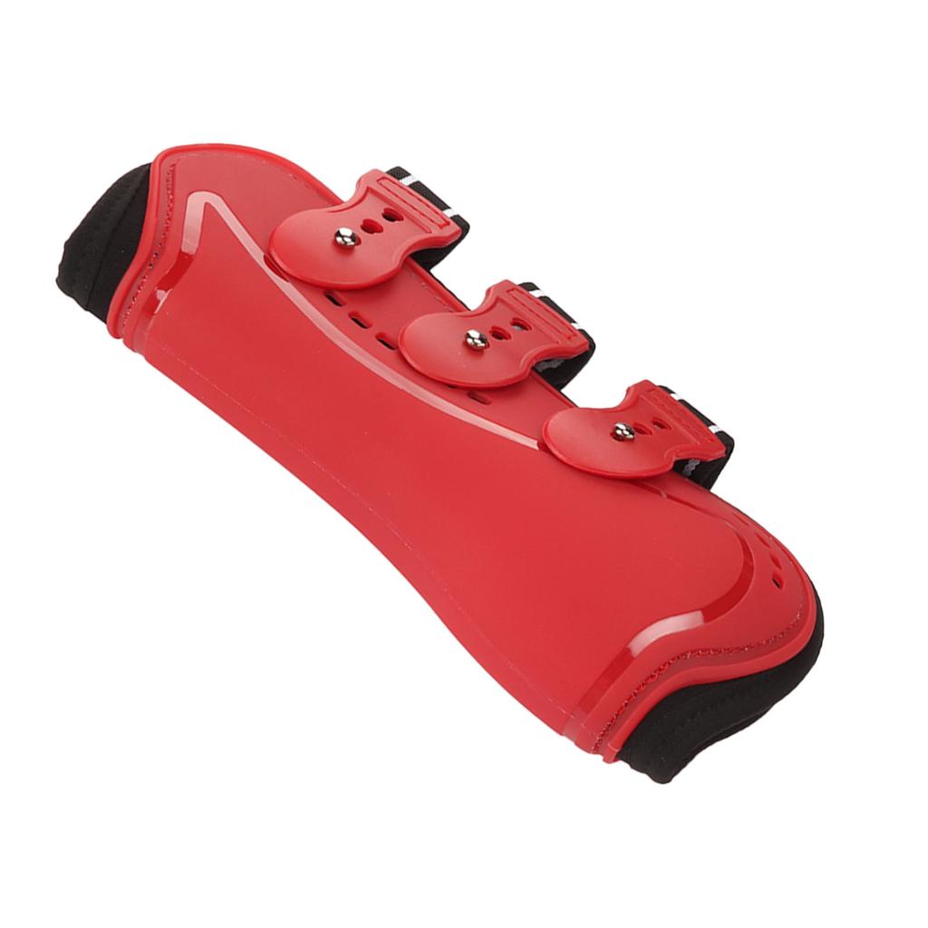 Fetlock Horse Boots Lightweight Breathable Wearproof Horse Hind Leg Boots for Horse Accessories Red